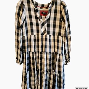 Anthropologie Maeve Red and Black Plaid Dress